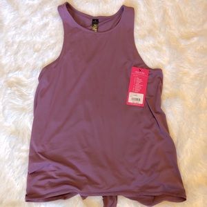 NWT Yogalicious Tie Back Tank Fig Berry Sz S